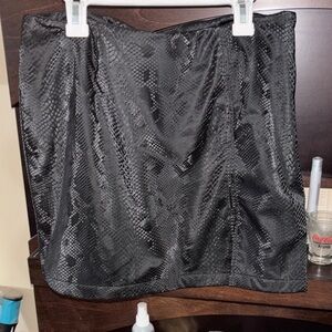 Juicy Couture Black Snake Print Midi Skirt